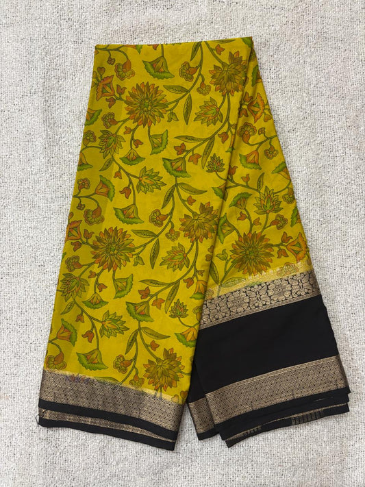 Digital print Mysore crepe silk saree