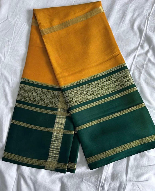 2D Pure Mysore Silk Saree