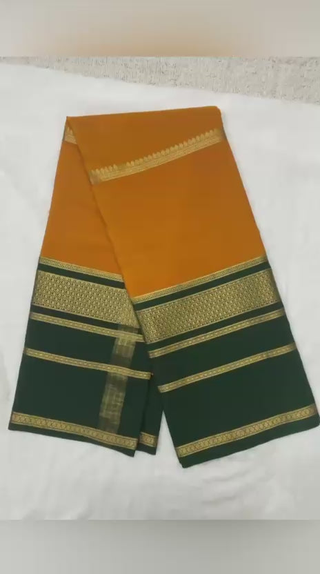 2D Pure Mysore Silk Saree